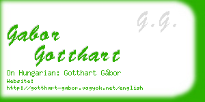 gabor gotthart business card